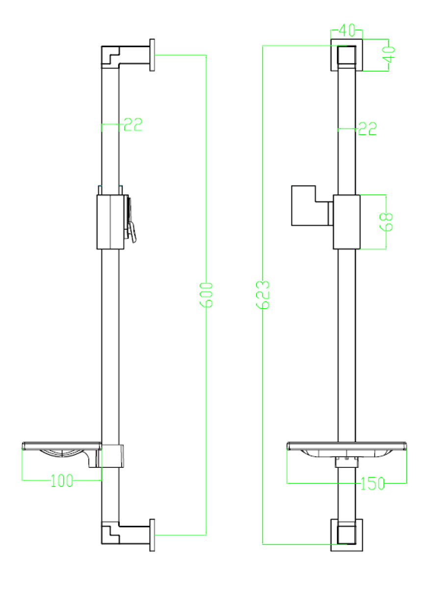 Душевая стойка Lemark LM8069C с прямоугольной мыльницей