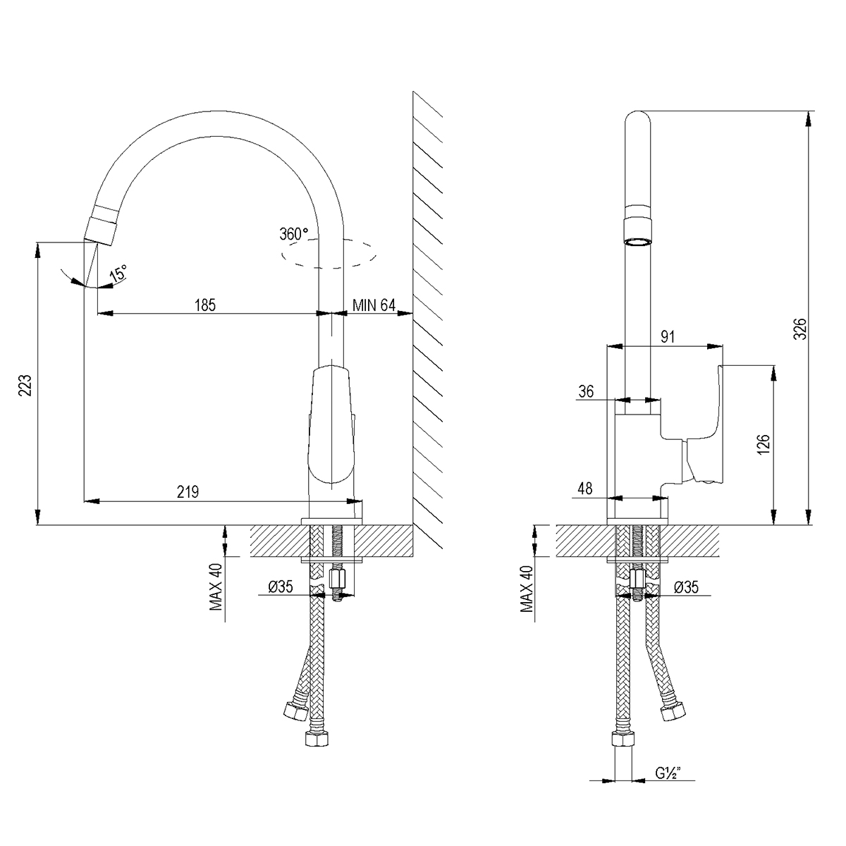 Смеситель Lemark Plus Factor LM1605C для кухни