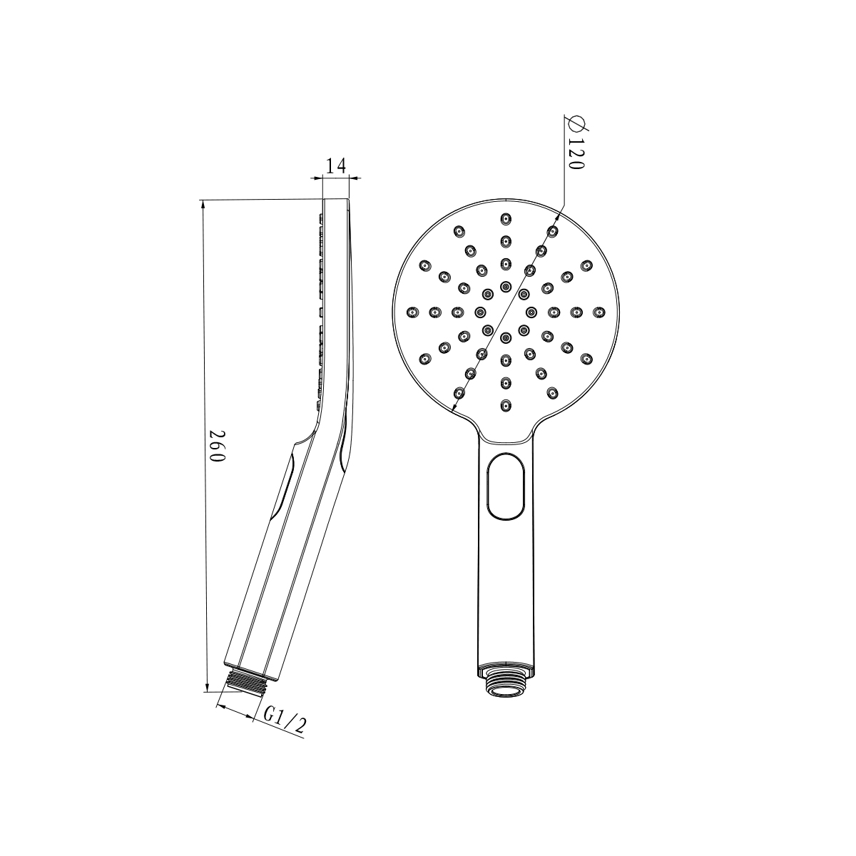 Лейка душевая Lemark LM8122GM, 3-функциональная