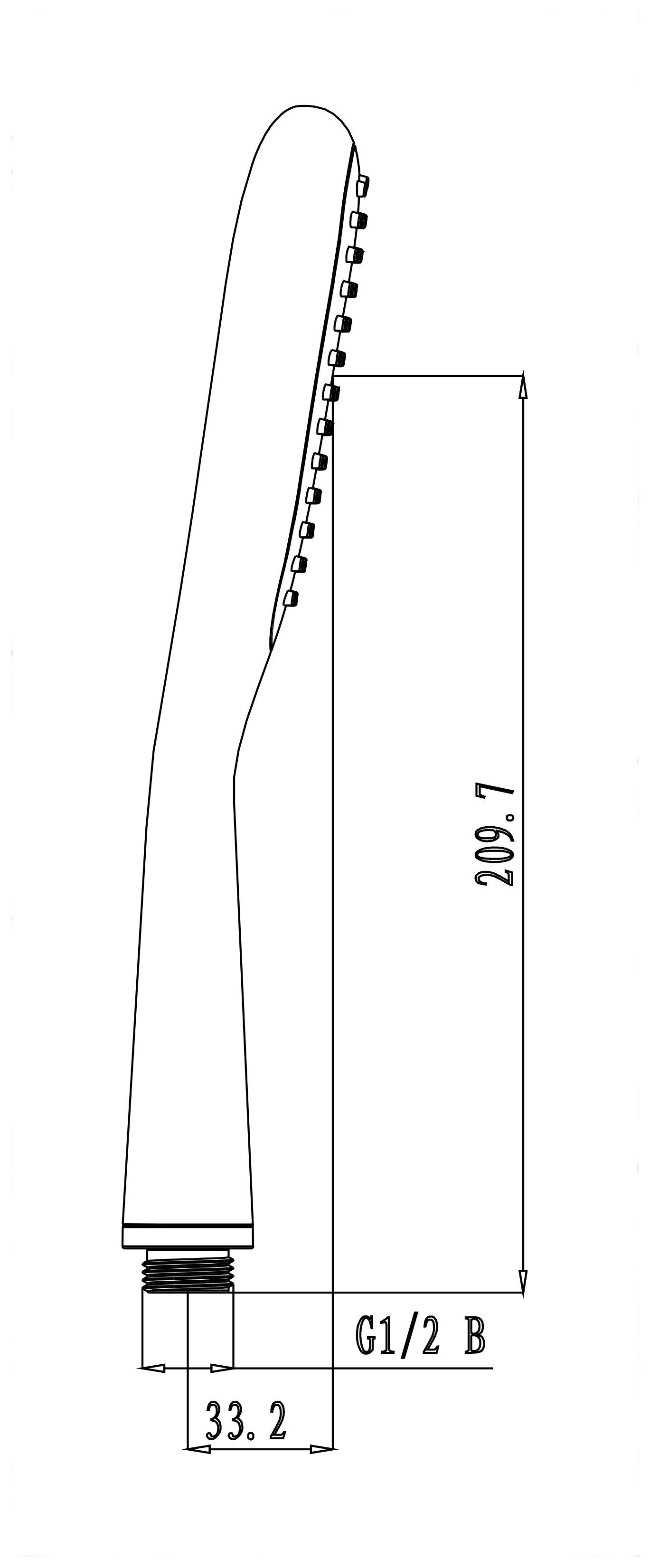 Лейка душевая Lemark LM0411C, 1-функциональная