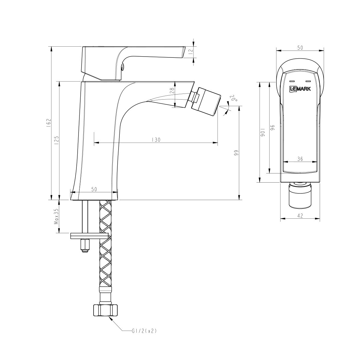 Смеситель Lemark Ursus LM7208BL для биде