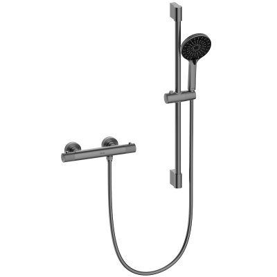 LEMARK | Смеситель Lemark Beluga LMF-8044B-GM для душа, термостатический