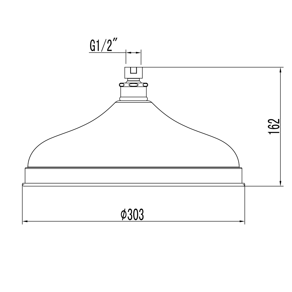 Лейка Lemark LM9830G для верхнего душа, 1-функциональная