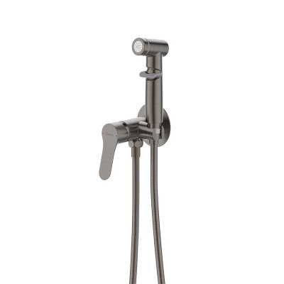 Смеситель Lemark Siberia LMF-7058B-GM с гигиеническим душем, встраиваемый