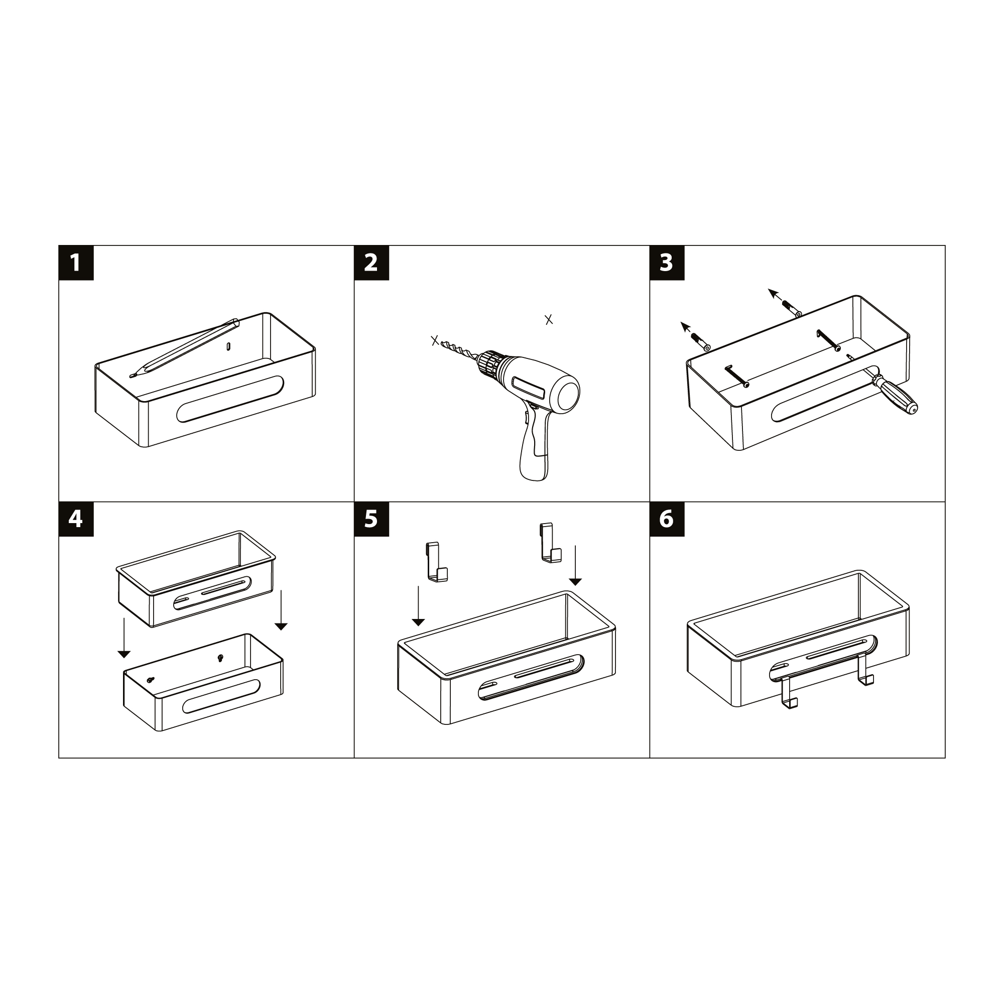 Полка для душа прямая Lemark SHELF LINE из нерж. стали с крючками, хром/вставка-пластик графит