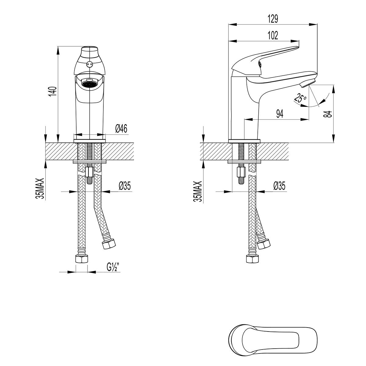 Смеситель Lemark Plus Advance LM1231C для раковины