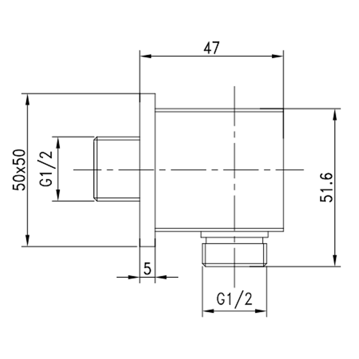 Подключение  для душевого шланга Lemark LM5883CW