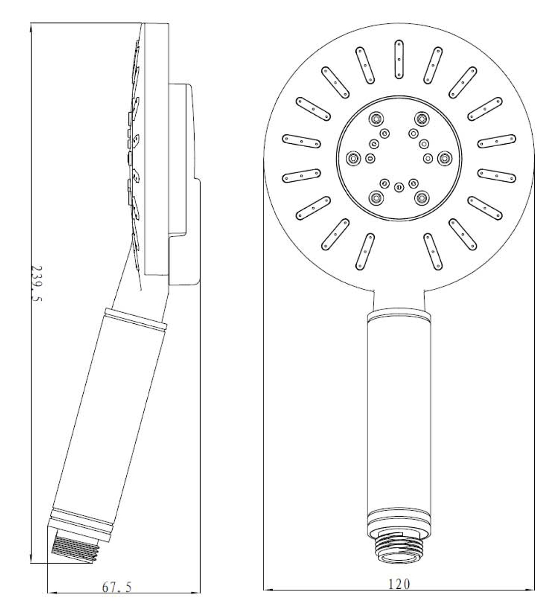 Лейка душевая Lemark LM0713C, 3-функциональная