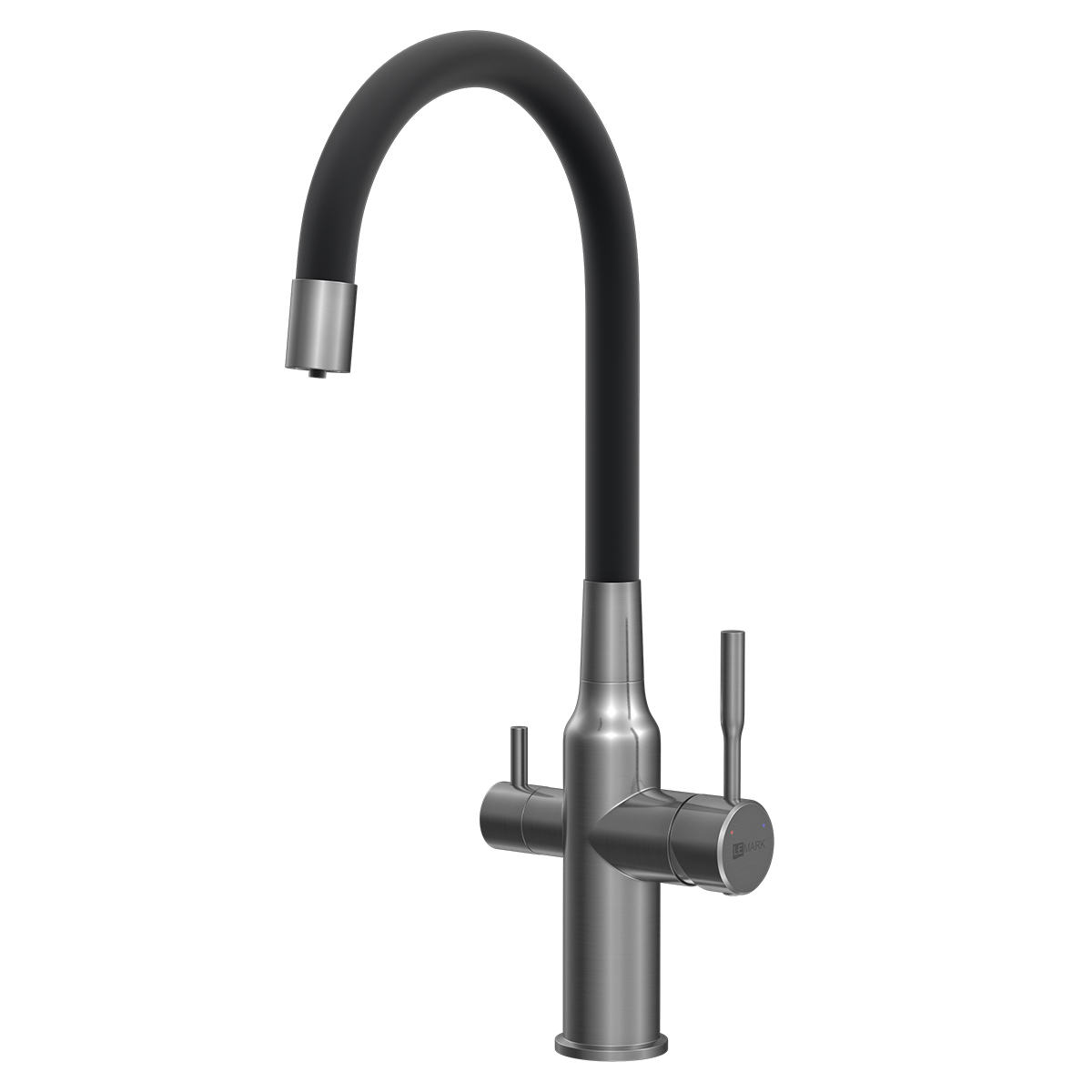 Смеситель Lemark Expert LM5083GMN-Black для кухни c гибким изливом, с подключением к фильтру с питьевой водой