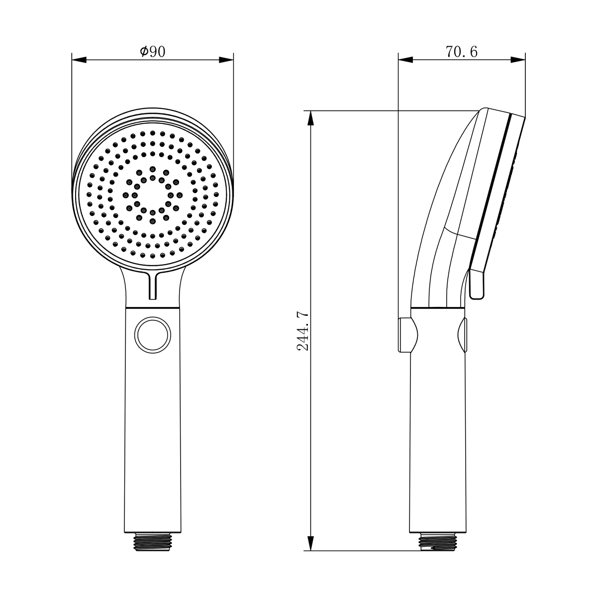 Лейка душевая Lemark LM0818СW, 4-функциональная