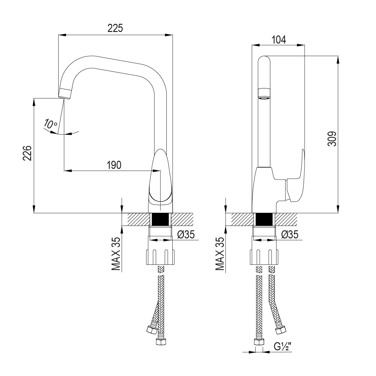 Смеситель Lemark Pramen LM3355C для кухни