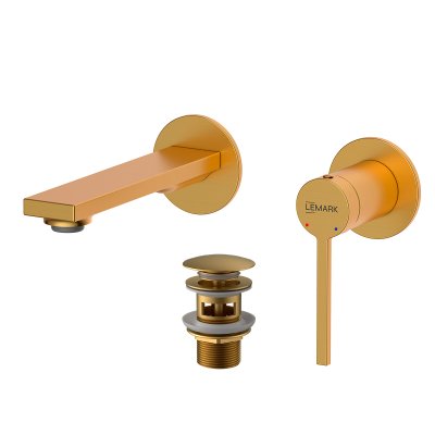 LEMARK | Смеситель Lemark Valday LMF-8133B-BRG для раковины, встраиваемый