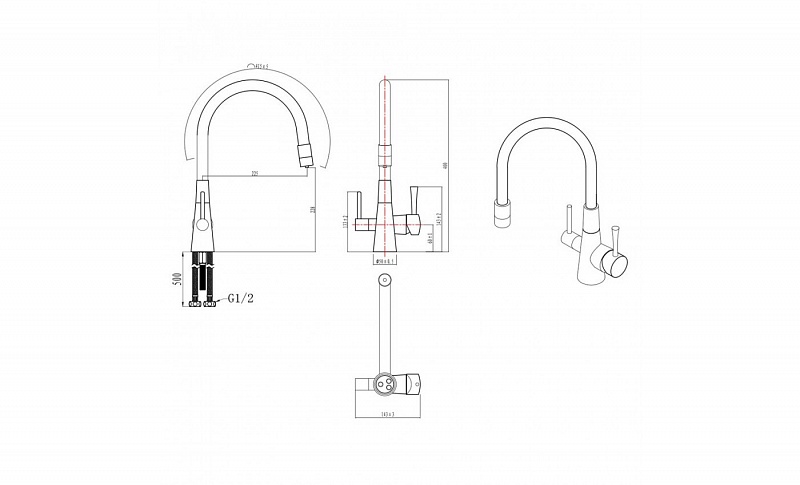 Смеситель для кухни с подключением к фильтру с питьевой водой Lemark Comfort LM3075B