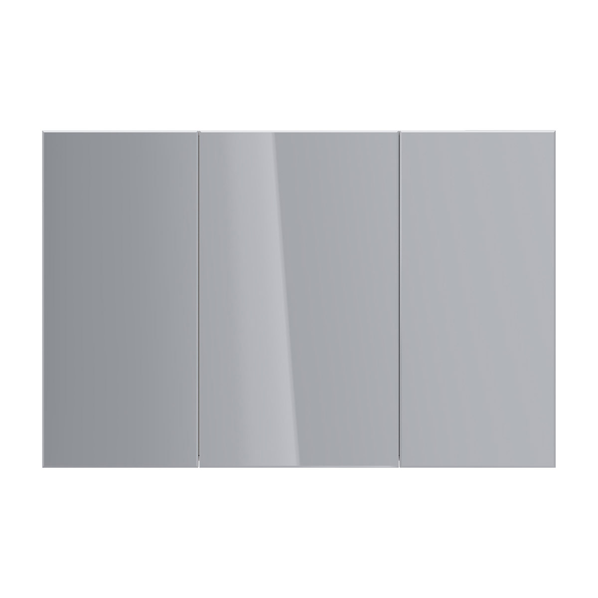 Шкаф зеркальный Lemark UNIVERSAL 120х80 см 3-х дверный, цвет корпуса: Белый глянец